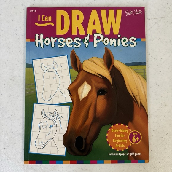 Lot‎ Of 6 I Can Draw Books Animals Dinosaurs Bugs everything horses, and ponies - Picture 12 of 14